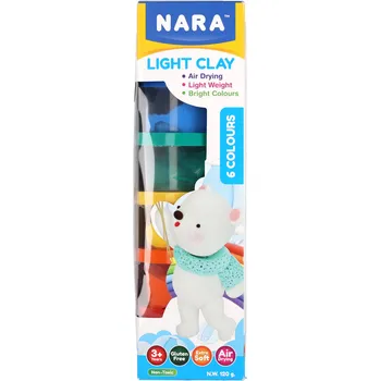 Modelovací hmota Strigo Plastelína / modelína NARA sada 6 barev 526116