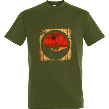 Chlapecké tričko BOIS Myslivecké tričko s potiskem zaměřovače tmavé khaki Velikost: L