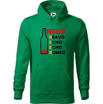 Pánská mikina DOBRÝ TRIKO Pánská mikina s potiskem Need beer Velikost pánské mikiny: 4XL, Barva: Černá