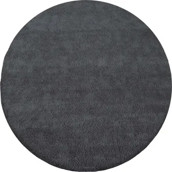 Koberec Stylový kulatý koberec v černé barvě