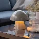 Lindby LED dobíjecí stolní lampa Nevijo, šedá, Ø18cm, USB, stmívač - Délka kabelu USB-C 100 cm 1 x 2,4 W LED - Doprava zdarma