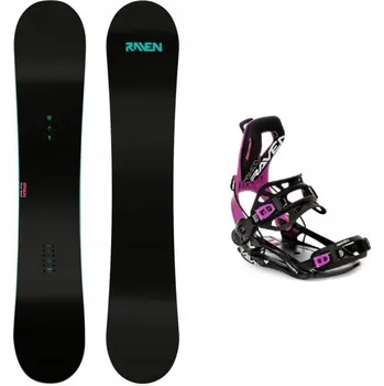 Snowboard Raven Pure mint dámský snowboard + Raven Fastec FT360 black/fuchsia vázání 147 cm + S (EU 35-40) + DÁREK + Doprava ZDARMA