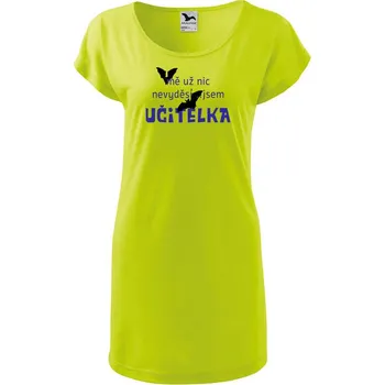 DOBRÝ TRIKO Dámské tričko/šaty Jsem učitelka Velikost: M, Barva: Limetková