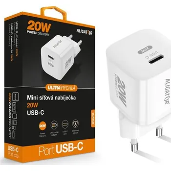 Elektrická zásuvka Aligator nab. 230V/5V USB-Cz. 20W bílá