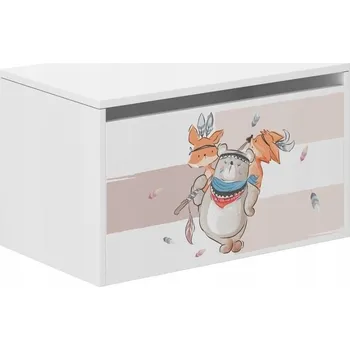 Dětská skříň Dětský úložný box se zvířátky 40x40x69 cm 47134