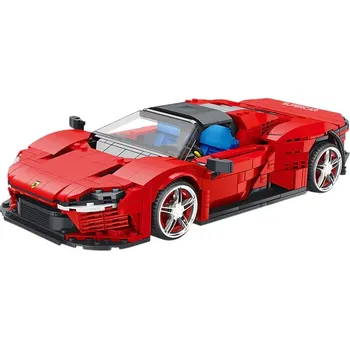 ostatní stavebnice Ramiz Sada kostek červených sportovních aut 1168e ks