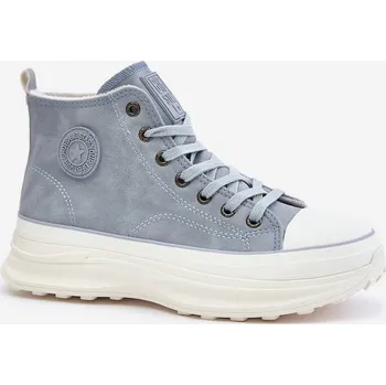 Dámská obuv Zateplené Dámské Tenisky Na Platformě Big Star OO274071 Barva: Modrá, Velikost: 41