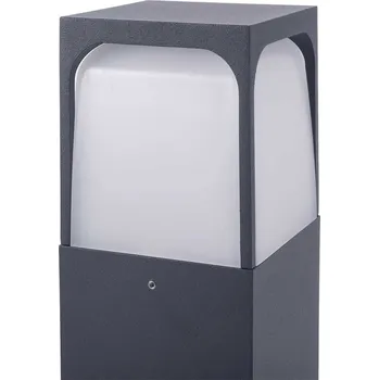 Venkovní osvětlení Podstavná lampa Forlight Veta, výška 50 cm, černá, hliník černá, opálová 1 x 15 W LED - Doprava zdarma