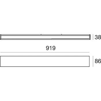 Lampička Linea Light Nástěnné svítidlo LED Box W2 bi-emission, W 91,9 cm, černá, 2700 K LED 37 W celkem - Doprava zdarma