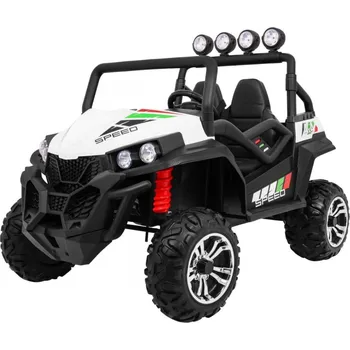 Dětské elektrovozidlo Ramiz Grand Buggy Strong Lift for Kids White + pohon 4x4 + dálkové ovládání + nosič zavazadel + rádio MP3 + LED dioda
