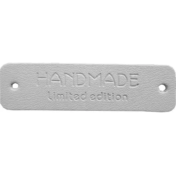 Dárková visačka Pro Háčkování Hand Made koženková cedulka bílá Limited edition