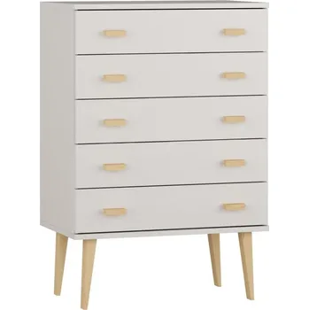 Komoda Komoda z masivu borovice Nord K1/5S 99/109/42 cm / bílá