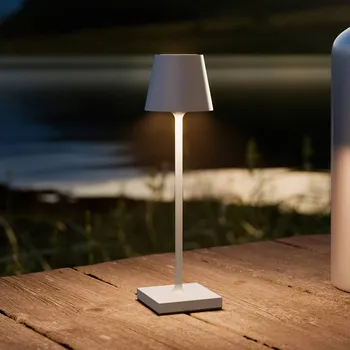 Venkovní osvětlení Sigor LED stolní lampa na akumulátor Nuindie pocket, šedá, IP54, stmívatelná - Základna - délka 5,6 cm, šířka 5,6 cm; délka nabíjecího kabelu 120 cm šedý 1 x 1,4 W LED - Doprava zdarma