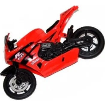 Hračka Wiky Motorka závodní 11cm - červená