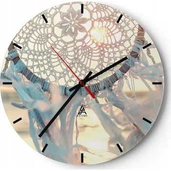 Hodiny Nástěnné hodiny do kuchyně 30x30 Umělecké skleněné hodiny do obýváku Loft Tiché