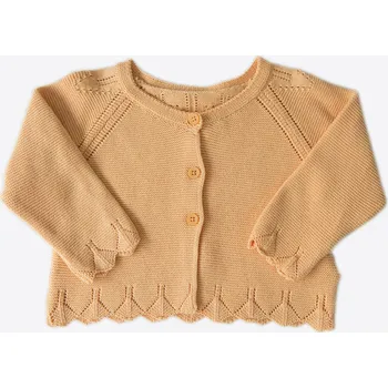 Dětská deka kitikate DÍVČÍ PLETENÝ KARDIGAN_S15474 Velikost: 2 - 3 ROKY, Barva & Vzor: LOSOSOVÁ