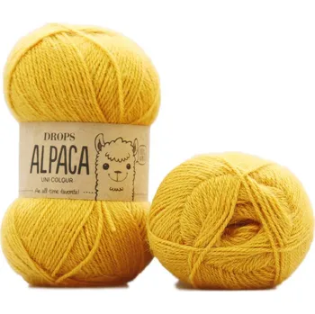 Příze Drops Alpaca UNI 2923 zlatá žlutá