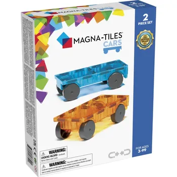 ostatní stavebnice MAGNA-TILES Cars podvozky modrý/oranžový 2 dílky
