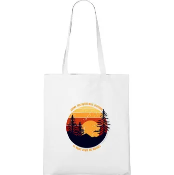 DOBRÝ TRIKO Bavlněná taška s potiskem Cestování Barva: Bílá