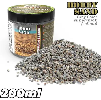 Plastikový model Extra Thick Hobby Sand – Dark Grey 4–6mm (200 ml)