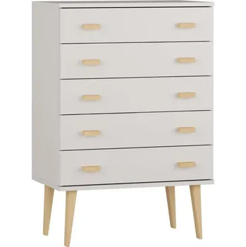 Komoda Komoda z masivu borovice Nord K1/5S 79/109/42 cm / bílá