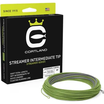 Cortland Muškařská Šnůra Streamer Intermediate Tip Space Grey/Moss Green WF 100ft Aftma: #7