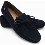 Pánské kožené mokasínové boty - V1 - ESPIR Barva: Tmavě Modrá, Velikost: 44