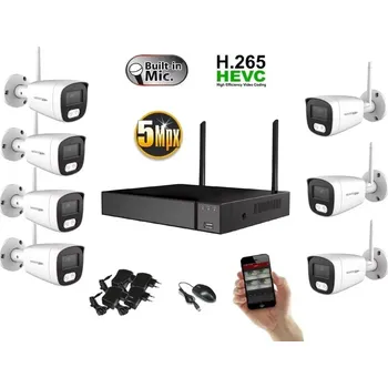 Kompletní kamerový systém Monitorrs Security Wifi IP 7 kamerový set 5 MPix (6121K7) (Monitorrs Security)
