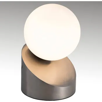 Lampička Nowa S dotykovým vypínačem - stolní LED lampa Alisa - Ø stínidla 10 cm niklová matná, satinovaná 1 x 3 W LED - Doprava zdarma