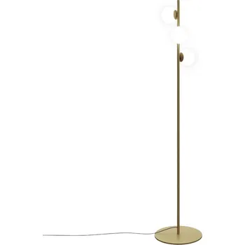 Lampička LEDS-C4 LED stojací lampa Perlina, výška 170 cm, zlatá barva - Ø stínidla 12 cm; Ø podstavce 35 cm zlatý mat, opál 3 x 7,3 W LED - Doprava zdarma