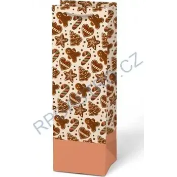 Dárková taška Papírová taška vánoční T12 na lahev V30 12 x 36 x 10 cm (5252801.2) (Papírová taška vánoční T12 na víno V30 12 x 36 x 10 cm (5252801.2))