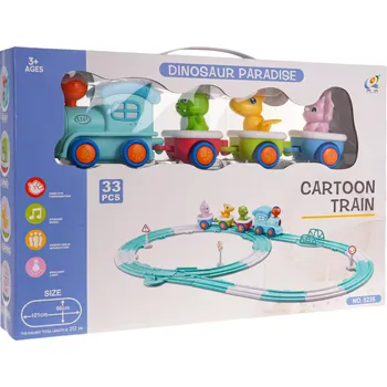 Hračka pro nejmenší interaktivní vláčkodráha veselý dinosaurus, 33 dílů