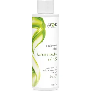 Přípravek na opalování ATOK Opalovací olej Karotenoidy OF15 150ml (Střední ochrana)