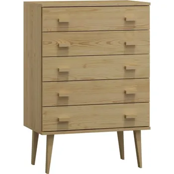 Komoda Komoda z masivu borovice Nord K1/5S 99/109/42 cm / přírodní