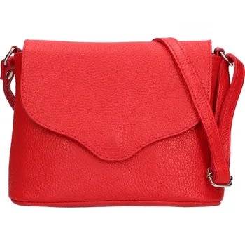 Kabelka Dámská kožená crosbody kabelka Italia Alice - červená