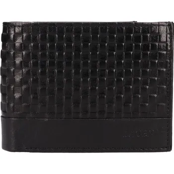 Peněženka Pánská kožená peněženka Lagen Silmao - černá