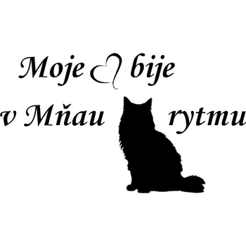 Nášivka Nažehlovací nápis kočka Love Vzor: 4, Potisk: černá