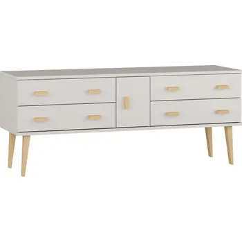 Komoda Komoda z masivu borovice Nord K4/2S 155/58,5/42 cm / bílá