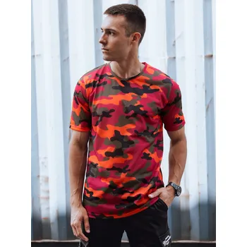 Pánské oblečení Pánské tričko maskáčový vzor RX5588 Barva: Oranžová, Velikost: L