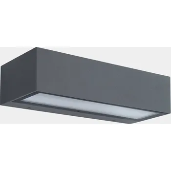Venkovní osvětlení LEDS-C4 LED venkovní nástěnná lampa Nemesis, šedá, šířka 19,5 cm LED 8,8 W celkem - Doprava zdarma