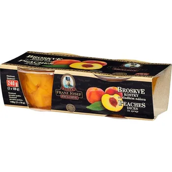 Sušená potravina FJK Broskev kousky ve sladkém nálevu 2x135ml