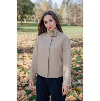 Dámský kabát Vlněný kabátek Harper béžový Velikost: XL