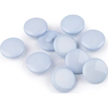 Knoflík Pro Háčkování Knoflík kulatý světle modrý 12,5 mm 10 Ks
