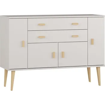 Komoda Komoda z masivu borovice Nord K5/2S/2D 117/92/42 cm / bílá