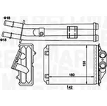 MAGNETI MARELLI Výměník tepla, vnitřní vytápění 350218491000