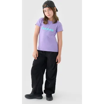 Dívčí tričko Dívčí tričko s potiskem 4F 4F černá 3054958