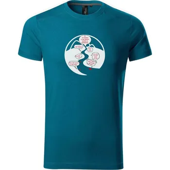 Pánské tričko DOBRÝ TRIKO Pánské tričko s potiskem Na řece Velikost: L, Barva: Petrolejová