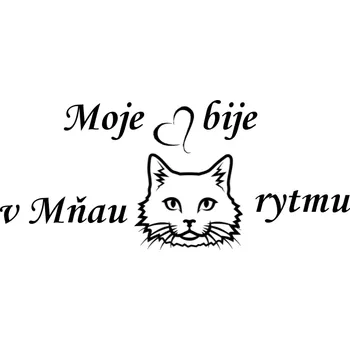 Nášivka Nažehlovací nápis kočka Love Vzor: 3, Potisk: bílá