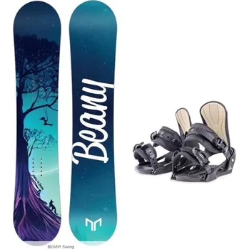 Snowboard Beany Swing dětský/juniorský snowboard + Beany Junior vázání 130 cm + XS - EU 32-35 + DÁREK + Doprava ZDARMA