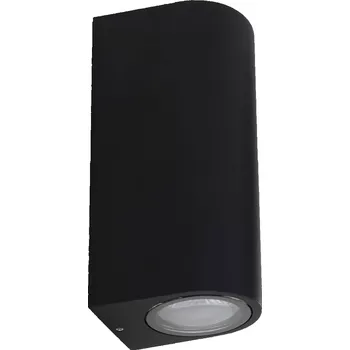 Lampička LEDS-C4 Eko Double venkovní nástěnné svítidlo, černé, šířka 7 cm, hliník černá 2 x 8 W LED - Doprava zdarma